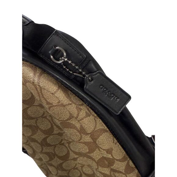 Coach Edge Pack Signature Canvas Black Brown Leather Sling Bag 89909 - Picture 16 of 16